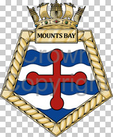 Coat of arms (crest) of the RFA Mounts Bay, United Kingdom