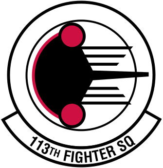 Coat of arms (crest) of the 113th Fighter Squadron, Indiana Air National Guard