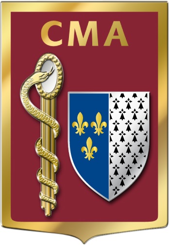 Coat of arms (crest) of the Armed Forces Military Medical Centre Brest-Lorient, France