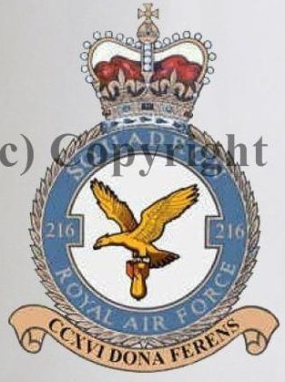 Coat of arms (crest) of the No 216 Squadron, Royal Air Force