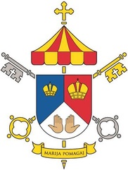 Arms (crest) of Basilica of Mary Help of Christians, Brezje