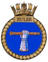 Coat of arms (crest) of the HMS Ruler, Royal Navy
