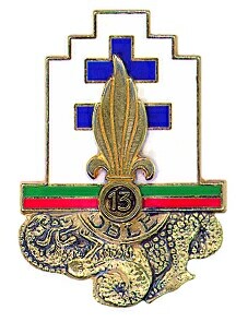 Coat of arms (crest) of the 13th Half Brigade of the Foreign Legion, French Army