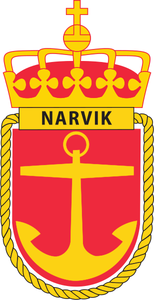 Coat of arms (crest) of the Frigate KNM Narvik (F304), Norwegian Navy