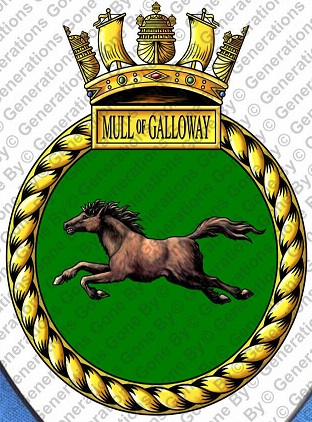 Coat of arms (crest) of the HMS Mull of Galloway, Royal Navy