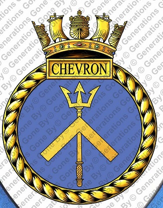 Coat of arms (crest) of the HMS Chevron, Royal Navy