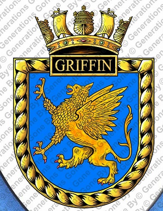 Coat of arms (crest) of the HMS Griffin, Royal Navy