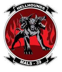 Coat of arms (crest) of the MALS-39 Hellhounds, USMC