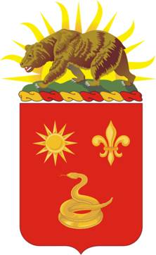 Coat of arms (crest) of 143rd Field Artillery Regiment, California Army National Guard