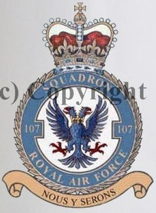 Coat of arms (crest) of the No 107 Squadron, Royal Air Force