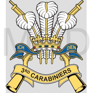 Coat of arms (crest) of the 3rd Carabiniers (Prince of Wales's Dragoon Guards), British Army
