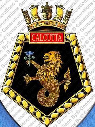 Coat of arms (crest) of the HMS Calcutta, Royal Navy