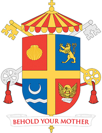 Arms (crest) of Basilica of St. John the Evangelist, Stamford