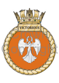 Coat of arms (crest) of the HMS Victorious, Royal Navy