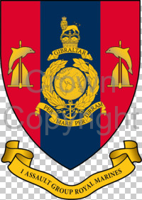 Coat of arms (crest) of the 1 Assault Group, RM (1AGRM)