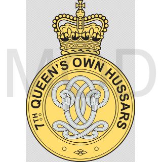 Coat of arms (crest) of the 7th Queen's Own Hussars, British Army