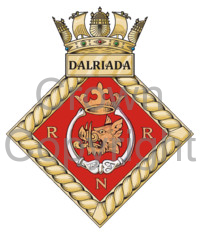 Coat of arms (crest) of the HMS Dalradia, Royal Navy