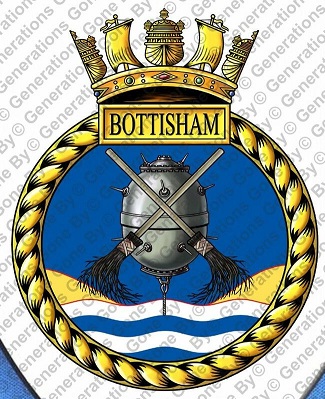 Coat of arms (crest) of the HMS Bottisham, Royal Navy