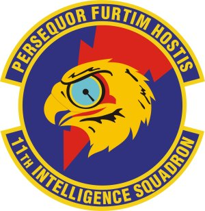 Coat of arms (crest) of the 11th Intelligence Squadron, US Air Force