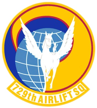 Coat of arms (crest) of the 729th Airlift Squadron, US Air Force