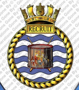 Coat of arms (crest) of the HMS Recruit, Royal Navy