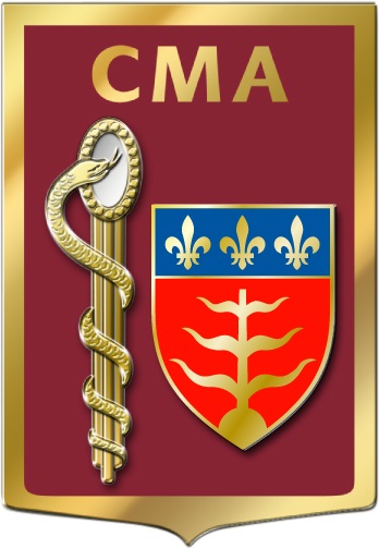 Coat of arms (crest) of the Armed Forces Military Medical Centre Montauban-Agen, France