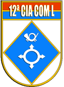Coat of arms (crest) of the 12th Light Signal Company, Brazilian Army