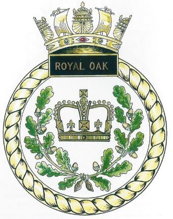 Coat of arms (crest) of the HMS Royal Oak, Royal Navy