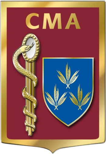 Coat of arms (crest) of the Armed Forces Military Medical Centre Brive la Gaillarde, France