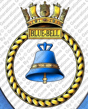 Coat of arms (crest) of the HMS Blue-Bell, Royal Navy