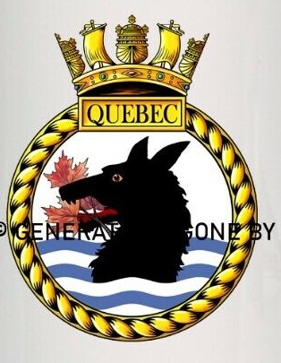 Coat of arms (crest) of the HMS Quebec, Royal Navy