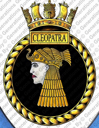 Coat of arms (crest) of the HMS Cleopatra, Royal Navy