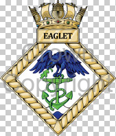 Coat of arms (crest) of the HMS Eaglet, Royal Navy