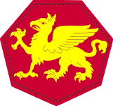 Coat of arms (crest) of the 108th Infantry Division Golden Griffins Division, US Army