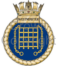Coat of arms (crest) of the HMS Westminister, Royal Navy