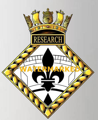 Coat of arms (crest) of the HMS Research, Royal Navy