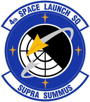 Coat of arms (crest) of the 4th Space Launch Squadron, US Air Force