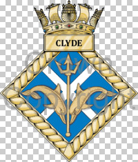 Coat of arms (crest) of the HMS Clyde, Royal Navy