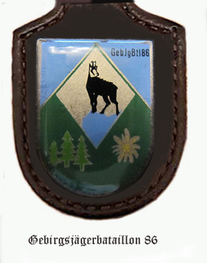 Coat of arms (crest) of the Mountain Jaeger Battalion 86, German Army