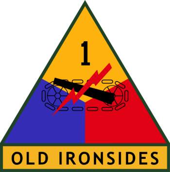 Coat of arms (crest) of 1st Armored Division Old Ironsides, US Army