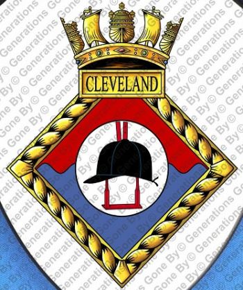 Coat of arms (crest) of the HMS Cleveland, Royal Navy