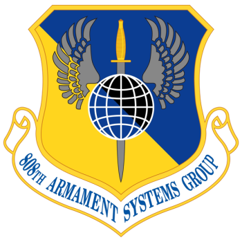 Coat of arms (crest) of the 808th Armament Systems Group, US Air Force
