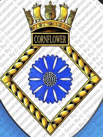 Coat of arms (crest) of the HMS Cornflower, Royal Navy