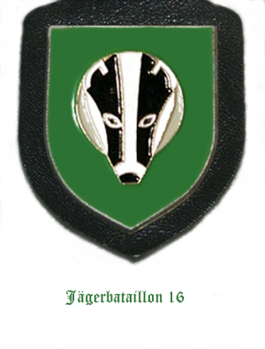 Coat of arms (crest) of the Jaeger Battalion 16, German Army