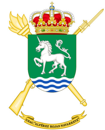 Coat of arms (crest) of the Barracks Services Unit Alférez Rojas Navarrete, Spanish Army