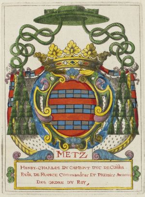 Arms (crest) of Henri-Charles du Camboust de Coislin