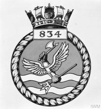Coat of arms (crest) of the No 834 Squadron, FAA