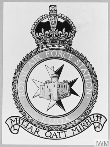 Coat of arms (crest) of the RAF Station Luqa, Royal Air Force