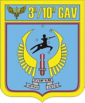 Coat of arms (crest) of the 3rd Squadron, 10th Aviation Group, Brazilian Air Force
