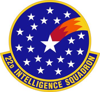 Coat of arms (crest) of the 22nd Intelligence Squadron, US Air Force